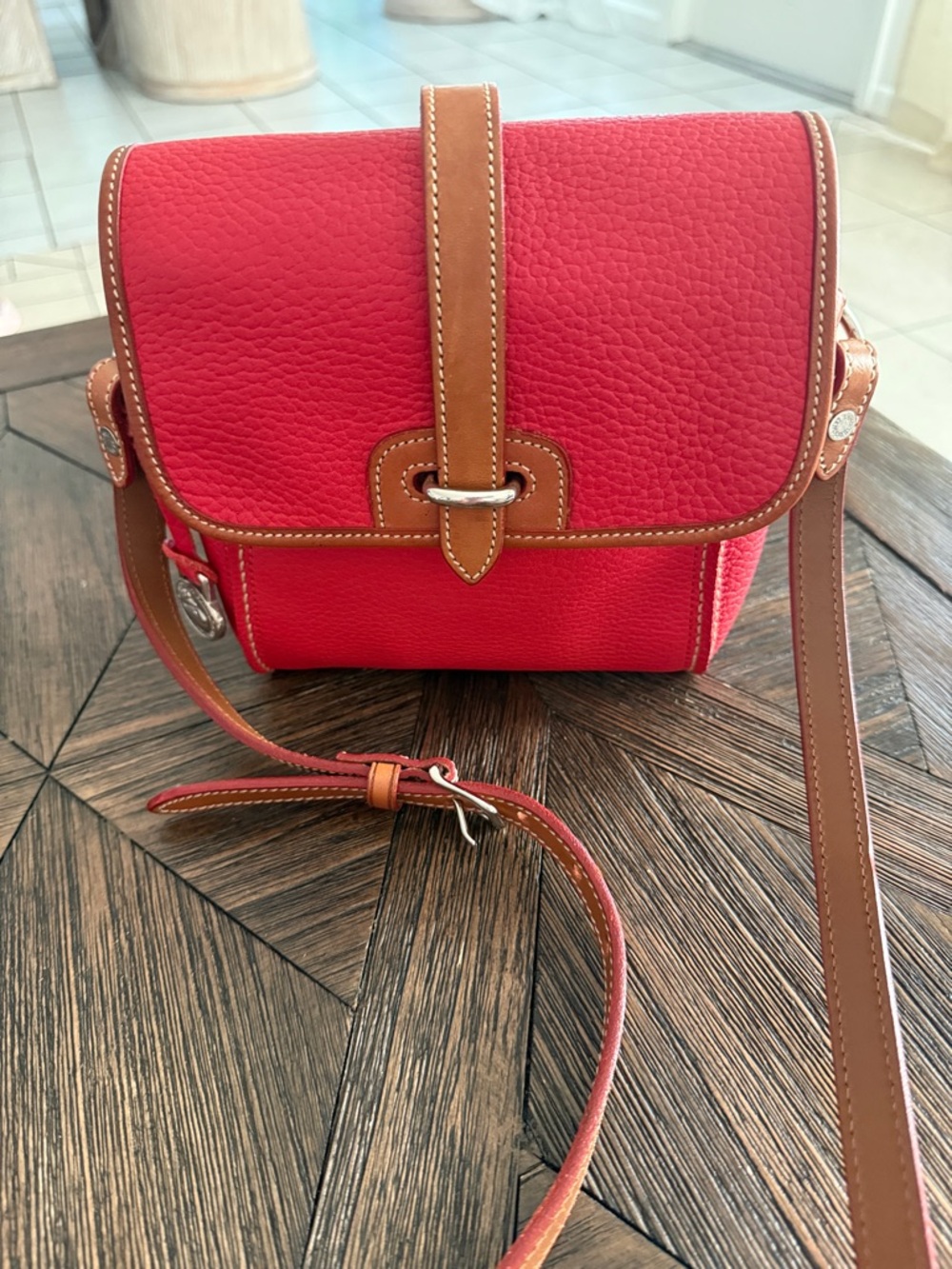 Dooney & Bourke Vintage All-Weather Leather Equestrian Crossbody Bag New!